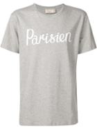 Maison Kitsuné Print T-shirt, Men's, Size: Large, Grey, Cotton