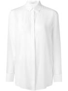 Givenchy Faux Pearl Button Shirt, Women's, Size: 38, White, Silk