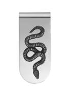 Gucci Money Clip With Snake In Silver - Metallic