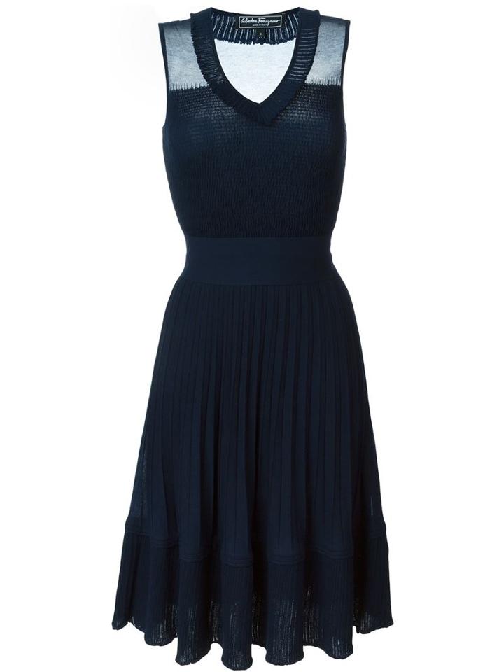 Salvatore Ferragamo Bow Detail Flared Dress