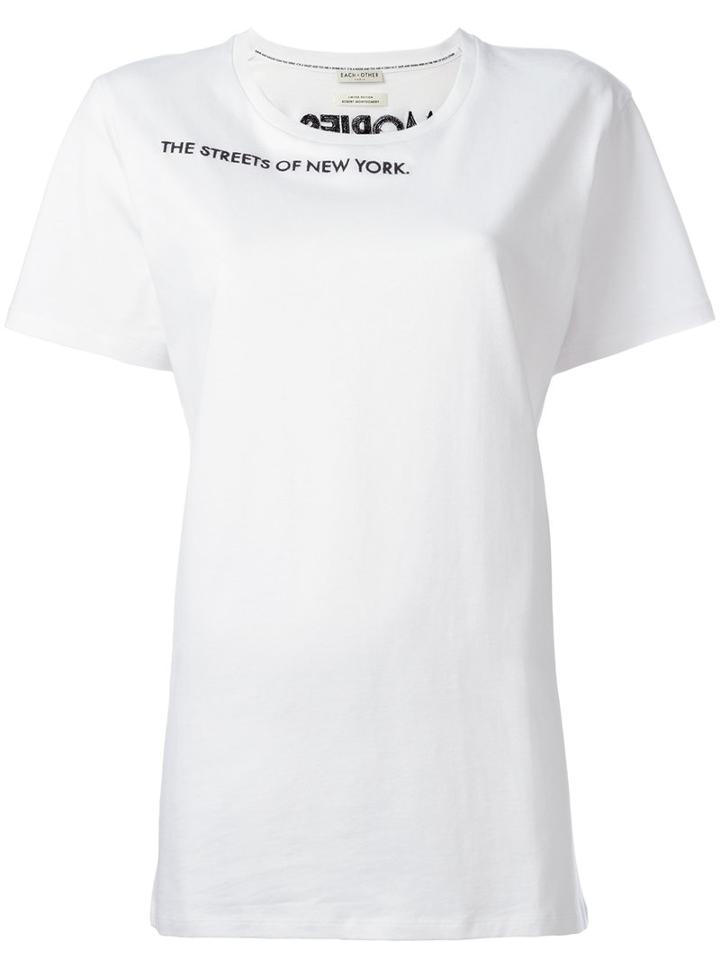 Each X Other Back Lettering T-shirt, Women's, Size: Small, White, Cotton