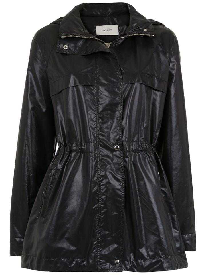 Egrey Drawstring Parka - Black