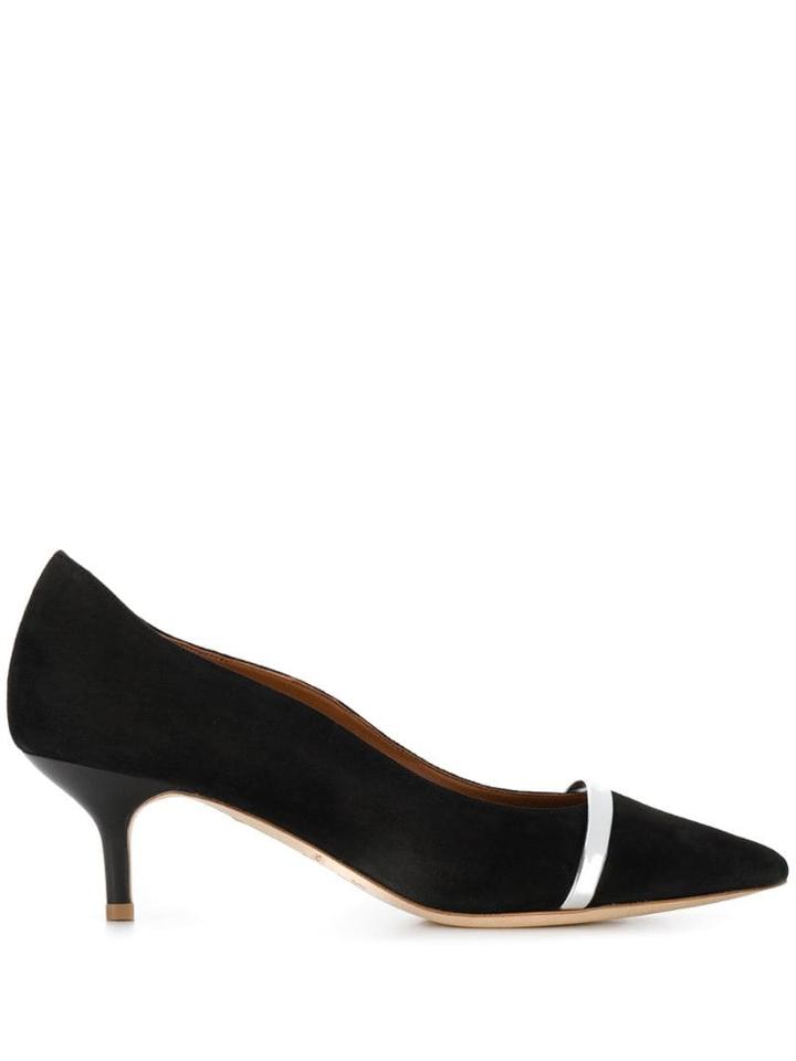Malone Souliers Contrast Strap Pumps - Black
