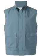 Loro Piana 'sutton' Gilet, Men's, Size: Xl, Blue, Goat Skin/polyester/polyurethane