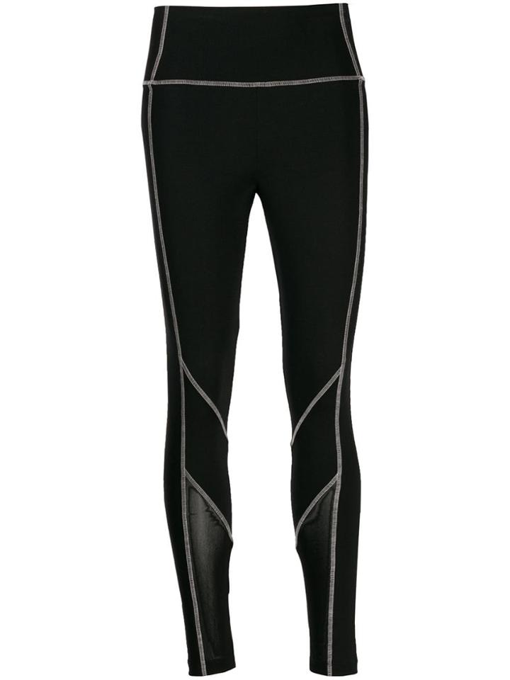 Karl Lagerfeld Contrast Stitch Leggings - Black