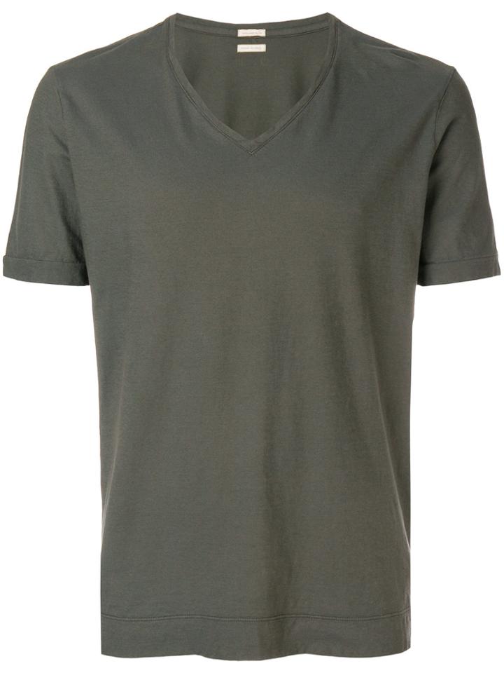 Massimo Alba V-neck T-shirt - Grey