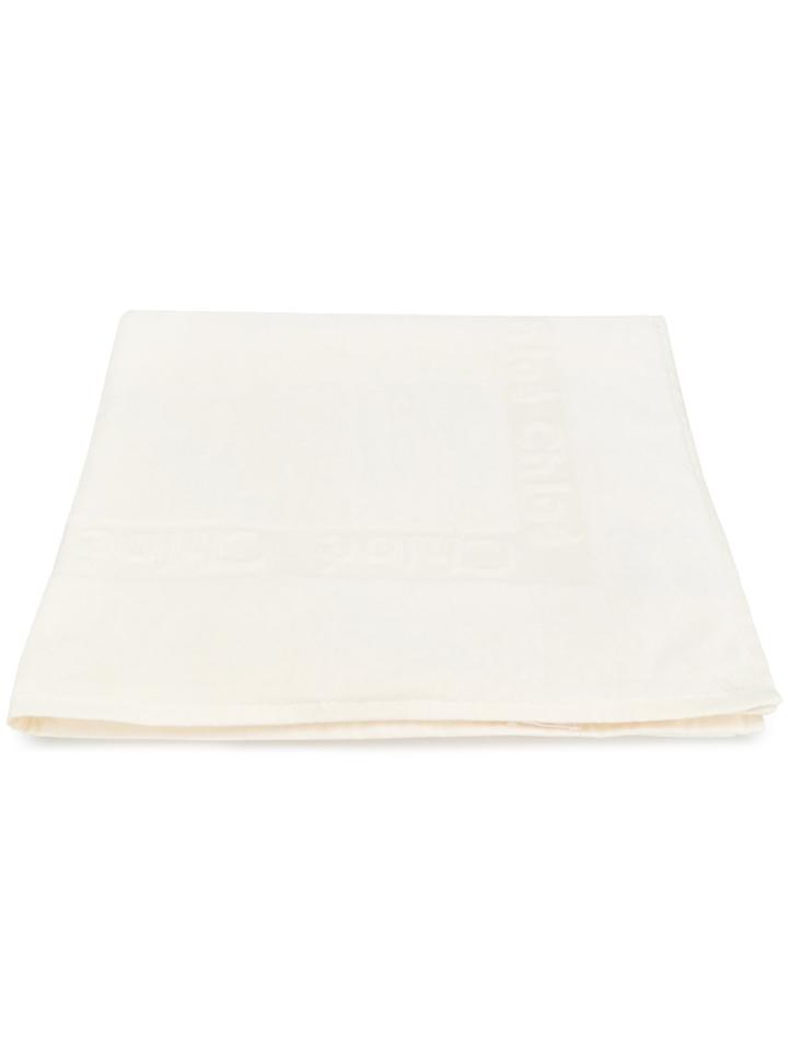 Chloé Logo Trim Towel - Nude & Neutrals