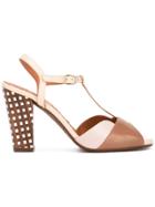 Chie Mihara Checked Heel Sandals - Brown