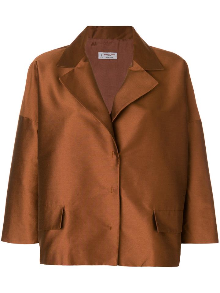 Alberto Biani Boxy Fit Blazer - Brown