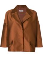 Alberto Biani Boxy Fit Blazer - Brown