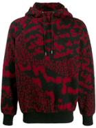 Paul Smith Abstract Print Fleece Hoodie - Red