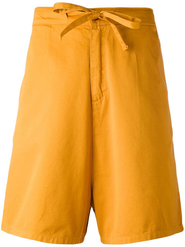 Paura - Ivan Shorts - Men - Cotton - S, Yellow/orange, Cotton