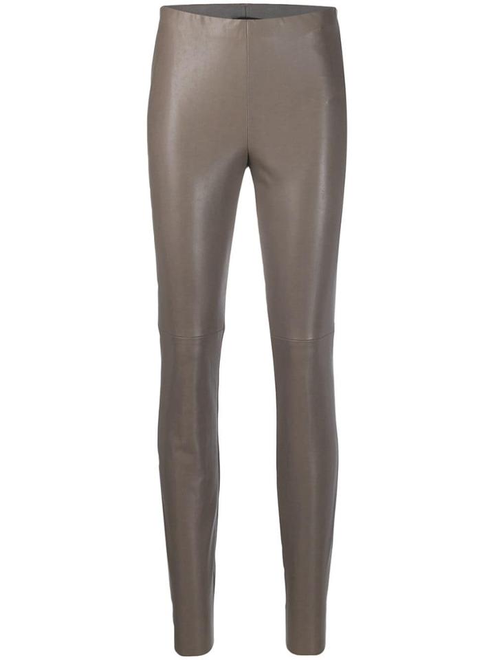 Cambio Faux Leather Leggings - Grey