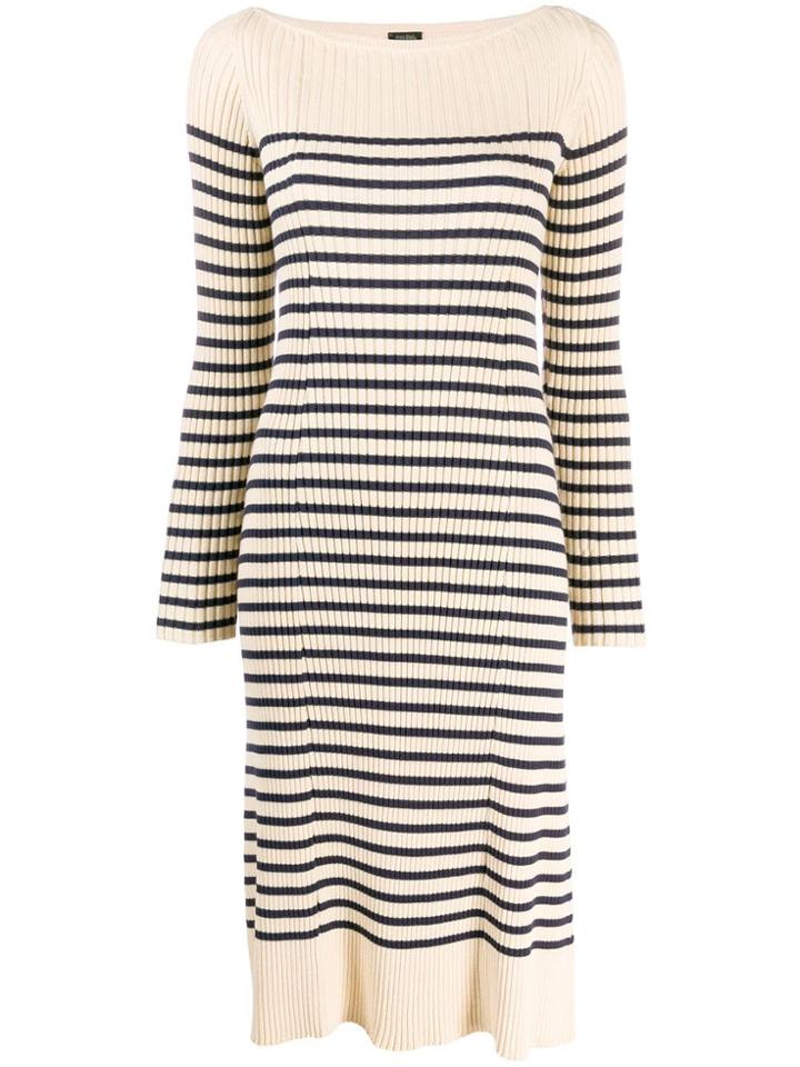 Jean Paul Gaultier Vintage Matelot Striped Dress - Neutrals