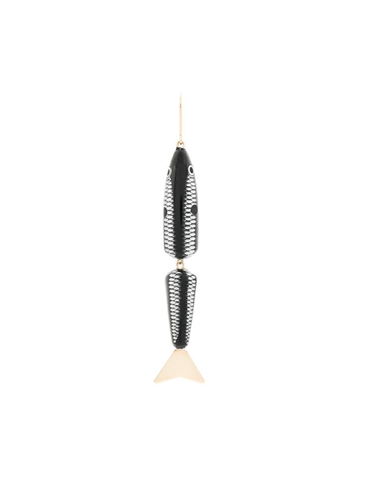Catalina D'anglade Fish Pendant Earrings - Black