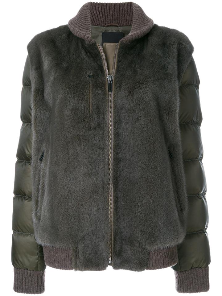 Liska Fur Detail Jacket - Brown