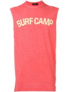 Dsquared2 Surf Camp Print Tank Top, Men's, Size: Large, Pink/purple, Cotton/linen/flax
