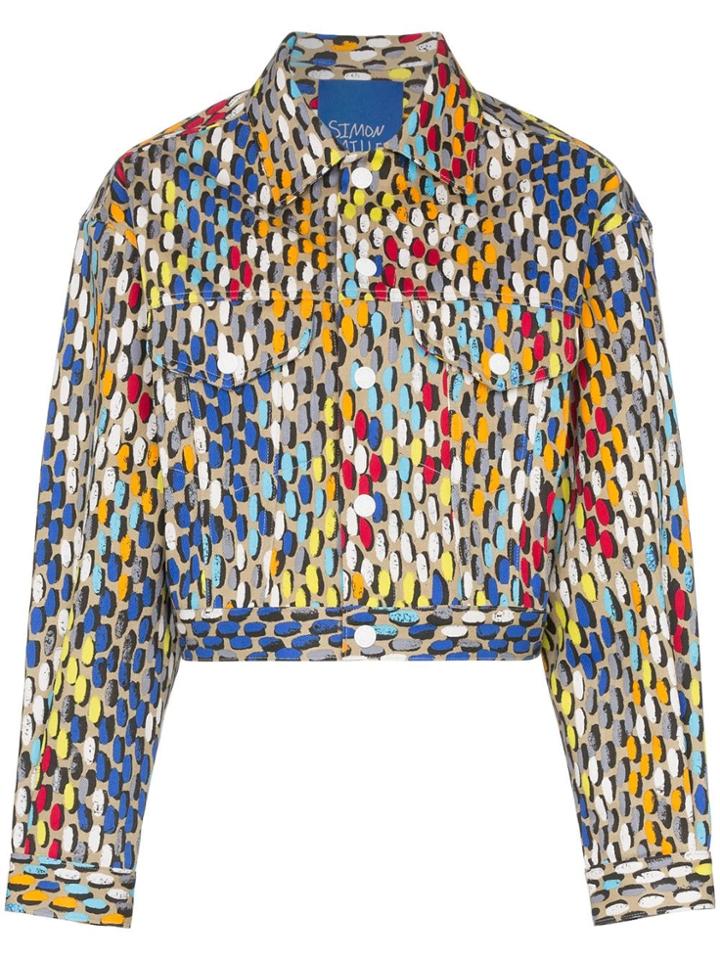 Simon Miller Graphic Printed Cropped Jacket - 10044 Multicoloured