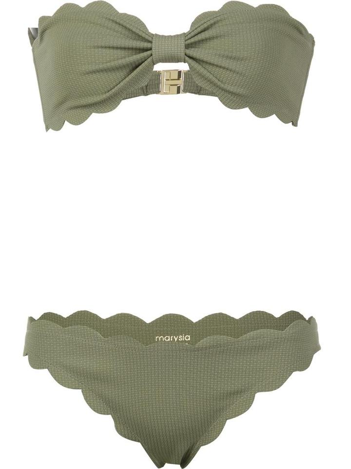 Marysia 'antibes Strapless' Bikini, Women's, Size: Small, Green, Polyamide/spandex/elastane