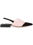 Jacquemus Pointed Slingback Mules - Black