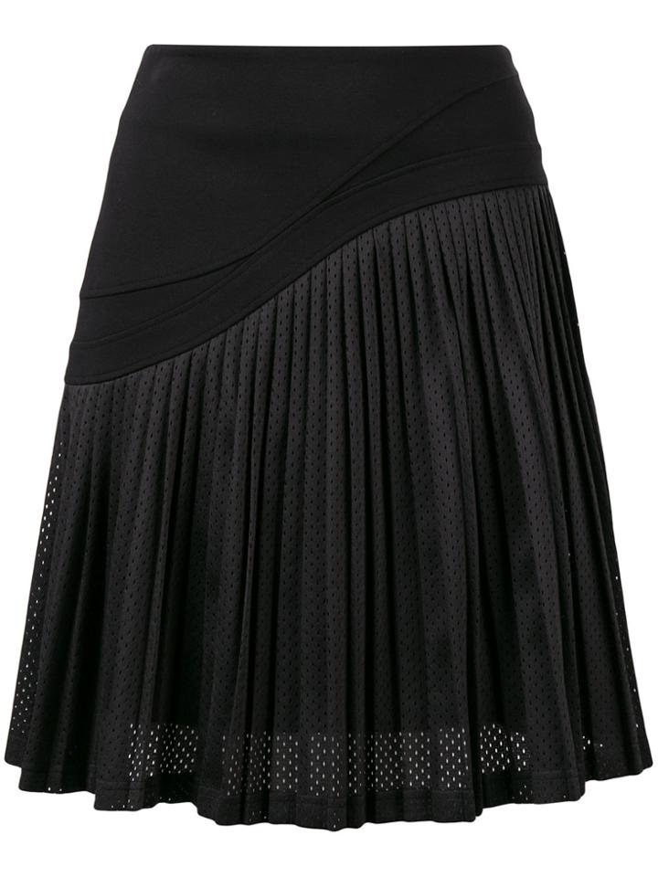 Karl Lagerfeld Pleated Mesh Skirt - Black