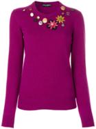 Dolce & Gabbana Button Detail Top - Pink & Purple