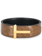 Tom Ford T-bar Belt - Brown