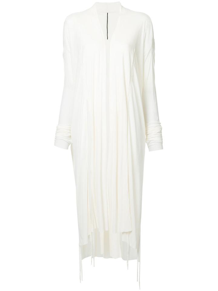 Masnada Longline Cardigan - White