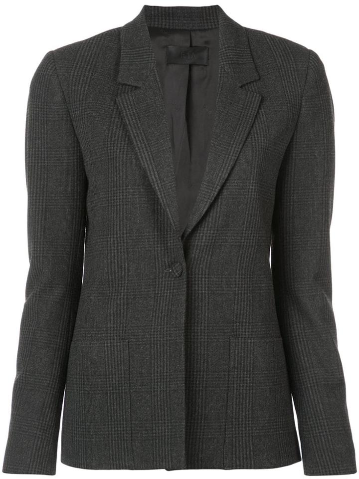 Rta Plaid Blazer - Grey