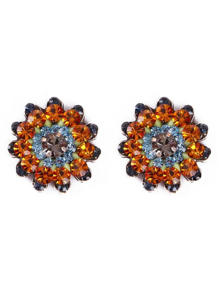 Serpui Crystal Embellished Earrings, Women's, Silver