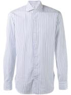Barba Striped Shirt, Men's, Size: 39, White, Cotton