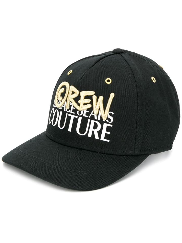 Versace Jeans Couture Printed Logo Cap - Black