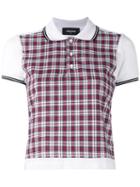 Dsquared2 - Plaid Polo Shirt - Women - Cotton - L, Women's, White, Cotton