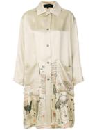 Miaoran Printed Shirt Jacket - Nude & Neutrals