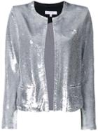 Iro Sequin Embellished Jacket, Women's, Size: 40, Grey, Cotton/lamb Skin/spandex/elastane/viscose