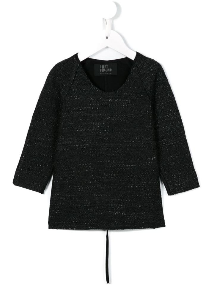 Lost And Found Kids - Slub Sweatshirt - Kids - Cotton/polyester - 2 Yrs, Black