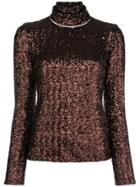 Gianluca Capannolo Sequinned Sweatshirt - Brown