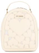 Love Moschino Heart-embroidered Backpack - Nude & Neutrals