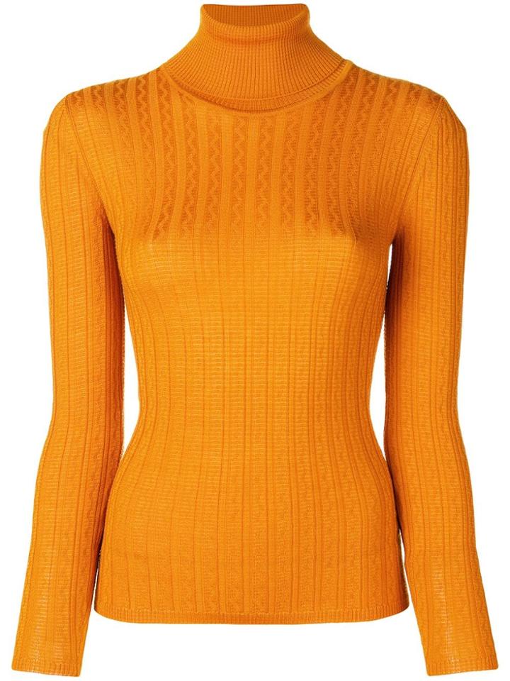 M Missoni Roll Neck Sweater - Orange