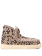 Mou Leopard Print Boots - Brown