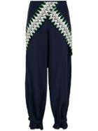 Alcaçuz Silk Straight-fit Trousers - Blue