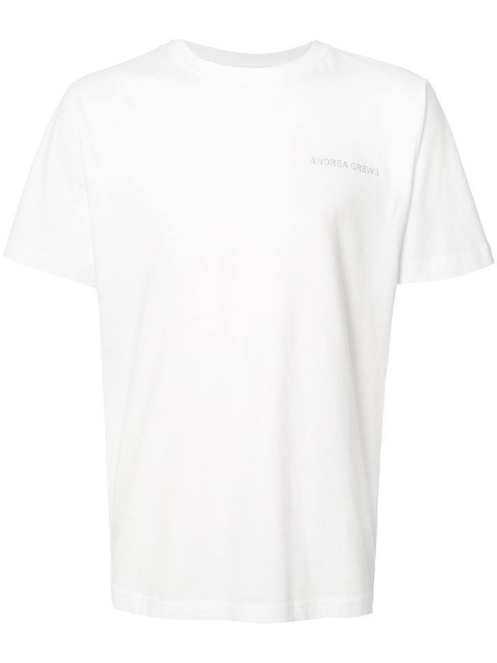 Andrea Crews Logo Chest Print T-shirt, Men's, Size: Xl, White, Cotton