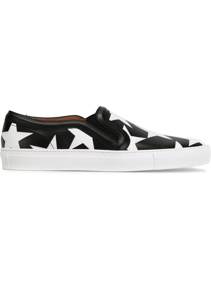 Givenchy Star Print Slip-on Sneakers, Women's, Size: 35.5, Black, Calf Leather/rubber