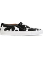 Givenchy Star Print Slip-on Sneakers, Women's, Size: 35.5, Black, Calf Leather/rubber