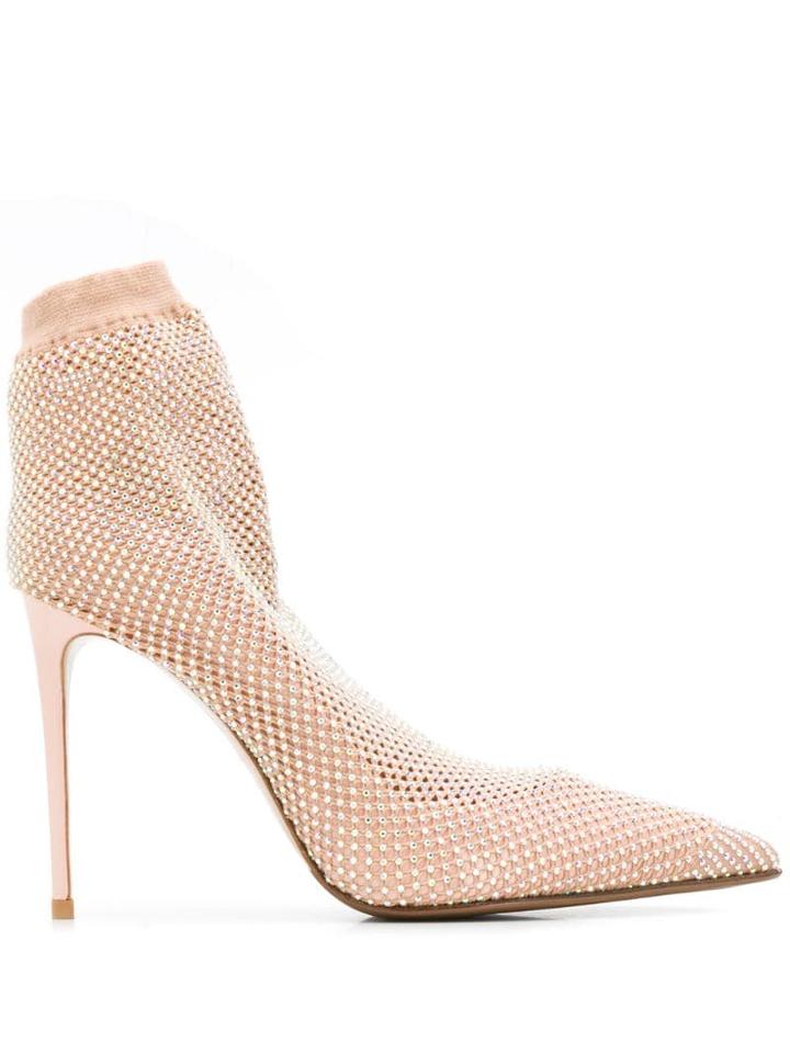 Le Silla Mesh-detail Pumps - Neutrals