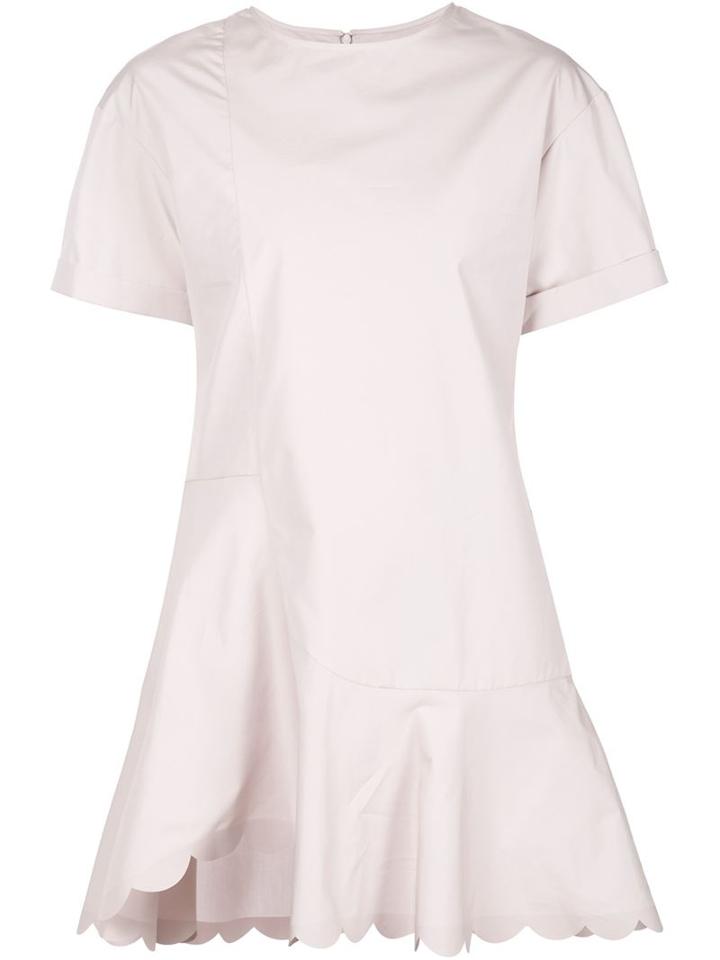 See By Chloé Scalloped Hem Dress, Women's, Size: 42, Pink/purple, Cotton