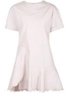 See By Chloé Scalloped Hem Dress, Women's, Size: 42, Pink/purple, Cotton
