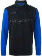 Hackett Contrast Sleeve Polo Shirt, Men's, Size: Xl, Black, Cotton