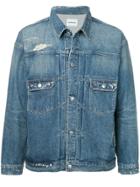 Monkey Time Distressed Denim Jacket - Blue
