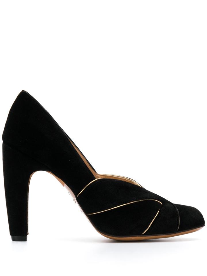 Chie Mihara Denia Peep Toe Pumps - Black